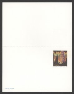 2002 US Scott #UX381 23c Carlsbad Caverns National Park Reply Card, Mint