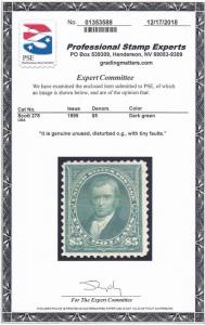 278 F-VF+ OG hinged with PSE certificate nice color cv $ 2000 ! see pic !