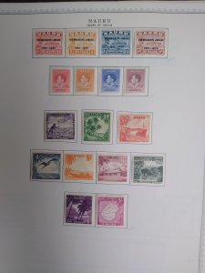 collection on pages Nauru 1935-80 mint mostly complete HP: CV $131