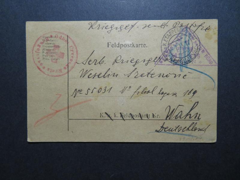 Austria 1917 POW Card to Germany / Red Cross Censor - Z11460