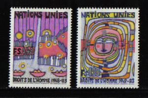 United Nations Geneva  #119-120  MNH  1983  declaration of human rights