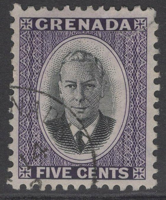 GRENADA SG177 1951 5c BLACK & VIOLET FINE USED