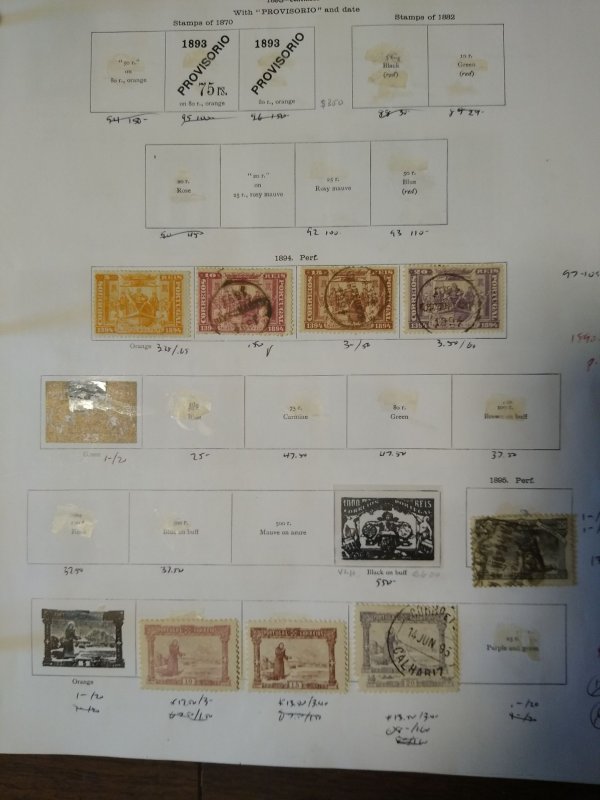 collection on pages Portugal 1880-99 CV $605