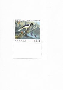 MEXICO 2001 ENDANGERED SPECIES FAUNA BIRDS ENVIRONMENT CARE 1 VALUE MNH