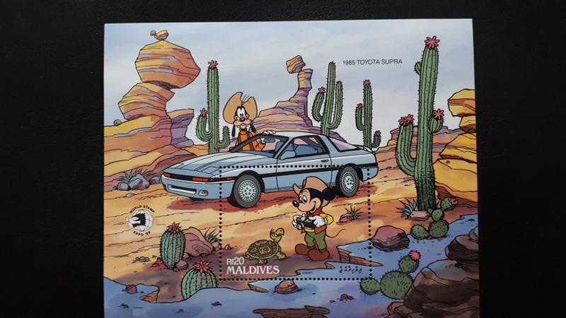 Disney - Maldives 1989. - Cars ** MNH Block/1