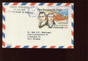 UXC19 AIRMAIL POSTAL CARD 1983 USAGE NY TO MUNICH GERMANY STAMP DEALER RELATED