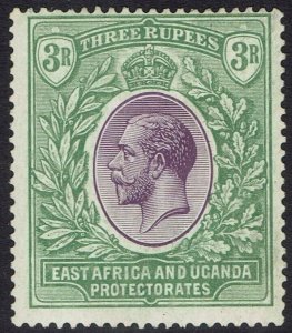 EAST AFRICA AND UGANDA 1921 KGV 3R WMK MULTIPLE SCRIPT CA