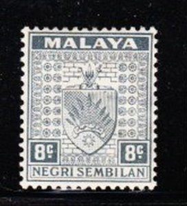 Album Treasures Malaya-Negri Sembilan Scott # 26  8c Coat of Arms  Mint Hinged