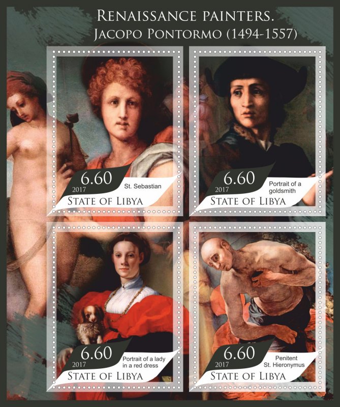 Stamps.Art, painting, Renaissance 2017 year 8 sheets perforated MNH**