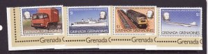 Grenada Grenadines-Sc#328-31-unused NH set-Rowland Hill-Transportation-Planes-19