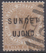 SUNGEI UJONG 1880's 2c BROWN USED SG ????