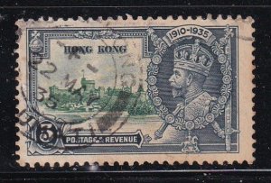 Hong Kong 1935 Sc 148 Silver Jubilee 5c Used