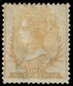 MALTA SG8, ½ orange-buff, M MINT. Cat £190. 