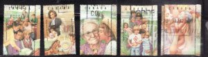 1994 - #1523 a-e  - Used Canadian Stamps - United Nations Year of the Family