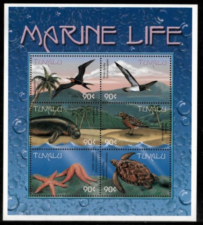 Tuvalu 2000 - SC 820 - Marine Life, Fish - Sheet of 6 Stamps - MNH