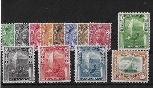 Zanzibar Sc #201-213 complete set of 13 OG VF