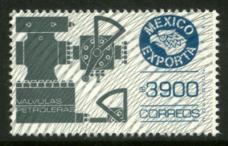 MEXICO Exporta 1766 $3900P Oil Valves w/Burel Paper 13 MNH