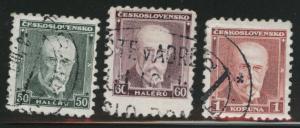 CZECHOSLOVAKIA Scott 168-170 Used 1930 set