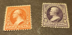 US #s 267 MINT HR AND # 268 MNG CV $43.00