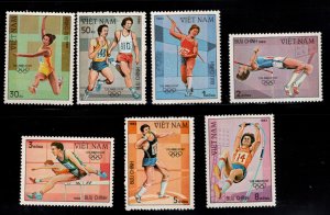 Unified Viet Nam Scott 1299-1305 LA Olympic set Unused NGAI