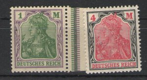 Germany - Wiemar Era 1920 Sc# 129 & 132 MH F - High Mark issues
