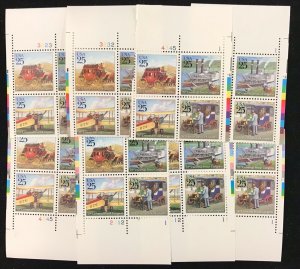 2434-2437    Traditional Mail   25 MNH 25¢ stamps plate blocks  issued in 1989