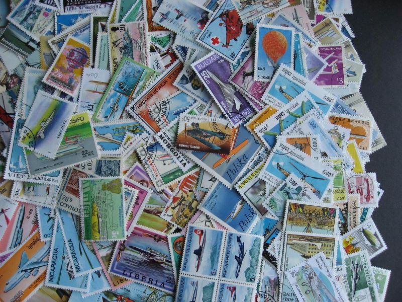 Airplanes, Aircraft topic 550 different stamps, 9 SS, includes postally used!