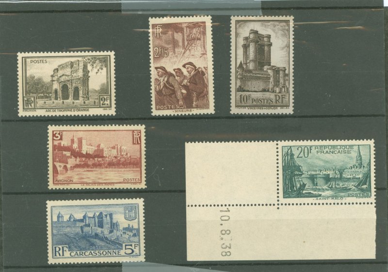 France #342-347 Mint (NH) Single (Complete Set)