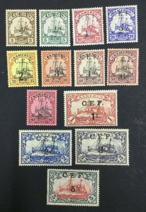 MOMEN: GERMAN COLONIES CAMEROUN SC #53-65 1915 C.E.F. SET MINT OG H LOT #62345