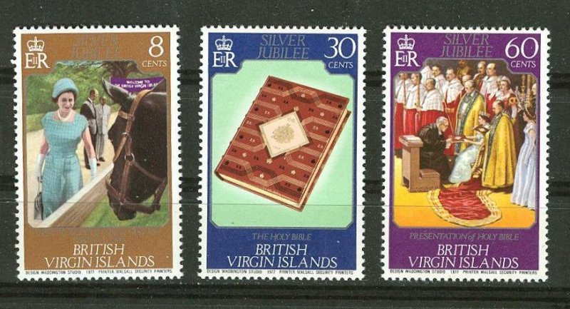 Virgin Islands # 317-19 QE II Silver Jubilee (3) Mint NH