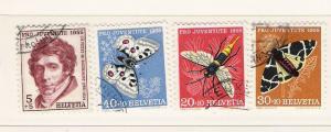 SWITZERLAND B247, B249-51 VFU BUTTERFLIES Q574