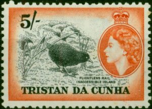 Tristan Da Cunha 1954 5s Black & Red-Orange SG26 Fine VLMM
