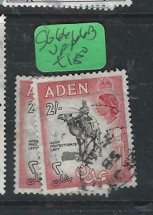 ADEN   (PP0807B) QEII 2/-  SG 66, 66B  VFU