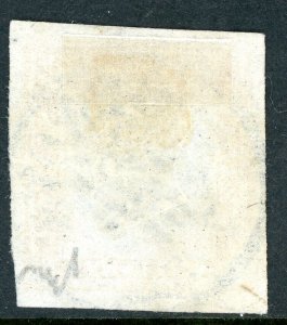 Italy 1863 Sardinia 80c Yellow Orange Scott #14 VFU M972⭐⭐⭐⭐⭐