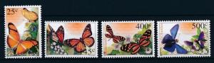 [NA1386] Netherlands Antilles Antillen 2002 Butterflies MNH # 1386-89