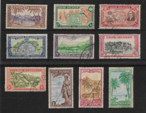 COOK ISLANDS 1949 SET SG 150/159 FINE USED Cat £65