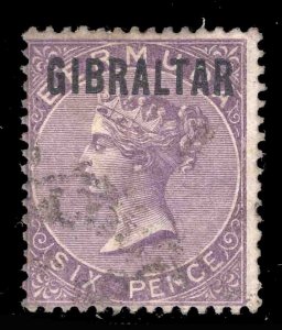 MOMEN: GIBRALTAR SG #6 USED £225 LOT #66652