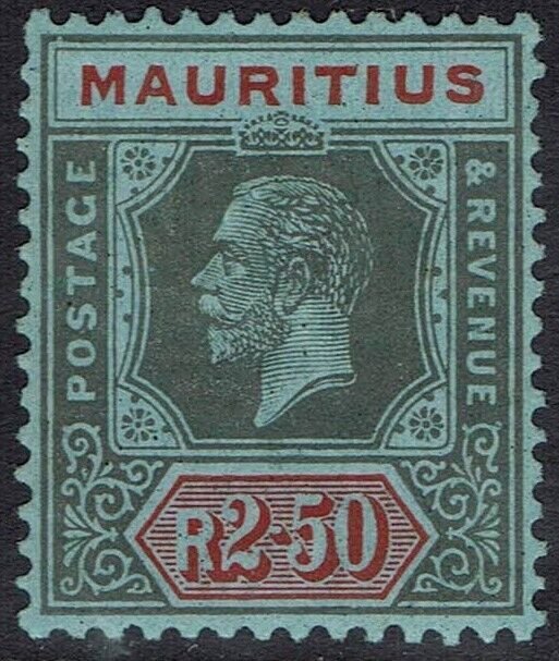 MAURITIUS 1921 KGV 2R50 WMK MULTI SCRIPT CA