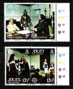 Jersey-Sc#229-30- id6-unused NH set-Europa-1980-