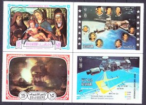 1972 Ras Al Khaimah 851-852,882,893VB Skylab Programm,Painting,Christmas 40,00 €