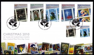 New Zealand 2010 Christmas First Day Cover FDC SC 2332-2338