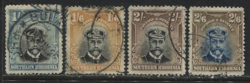 Southern Rhodesia KGV 1924 1/ to 2/6d used