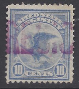 F1 10c Eagle Registration Stamp 1911 Used