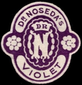 Vintage Switzerland Poster Stamp Dr Noseda’s Violet Herbal Hygiene Preparation
