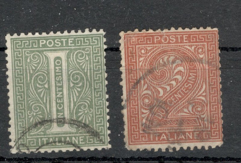 ITALY - TWO USED STAMPS - 1863.