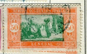 FRENCH SENEGAL;  1914 early Pictorial issue fine used 50c. value