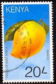 Fruit, Mango, Kenya stamp SC#715 used