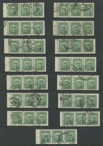 CANADA #249c, 252b USED BOOKLET PANE WHOLESALE LOT