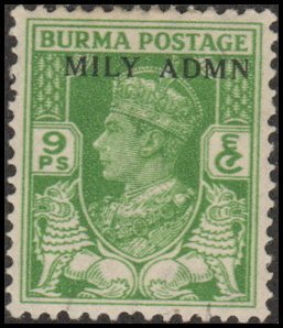 Burma 38 - Mint-H - 9p George VI (1945) (cv $0.55)