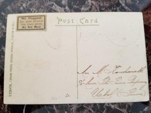 1923 Ubol Thailand Early Airmail Postcard cover Dusit Palace and Park